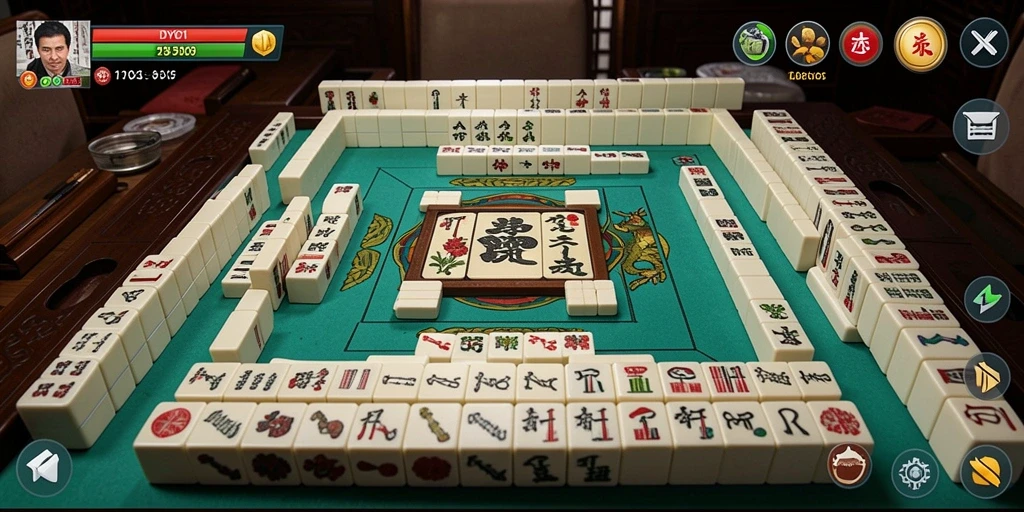 Tampilan gameplay DYO1 yang seru dan menantang dalam permainan Mahjong.