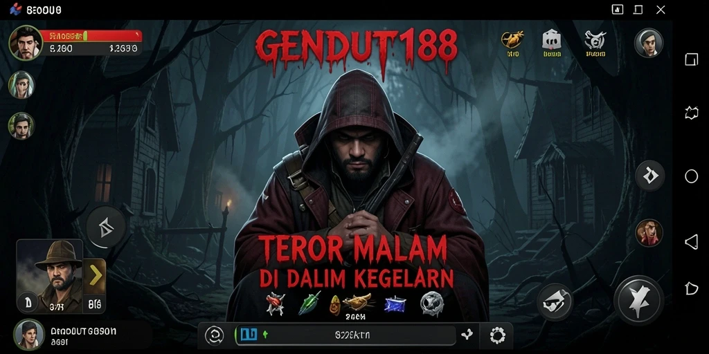Tangkapan layar game GENDUT188 menunjukkan suasana menegangkan dan gameplay yang menyeramkan.