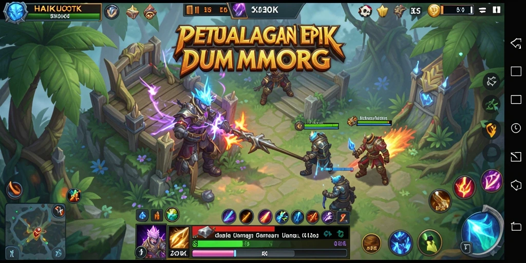 Tampilan gameplay HAIKUOTK yang menakjubkan dalam dunia MMORPG.