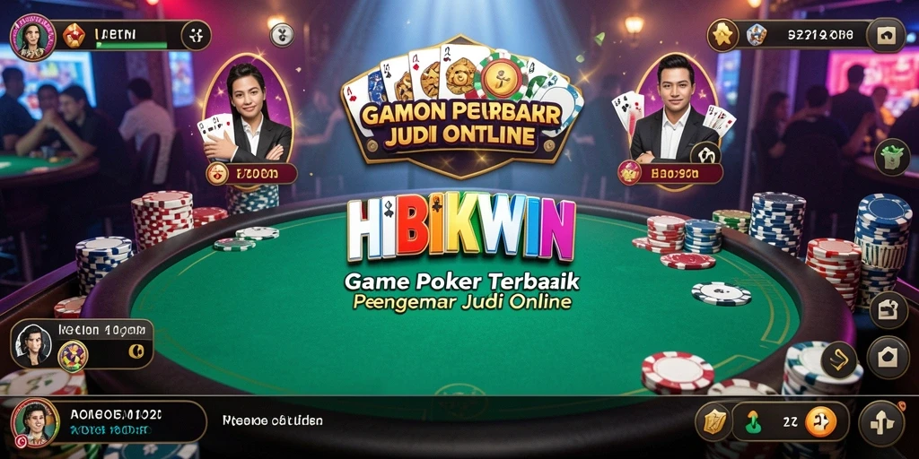 Tampilan permainan Poker HIBIKWIN yang menarik dan dinamis.