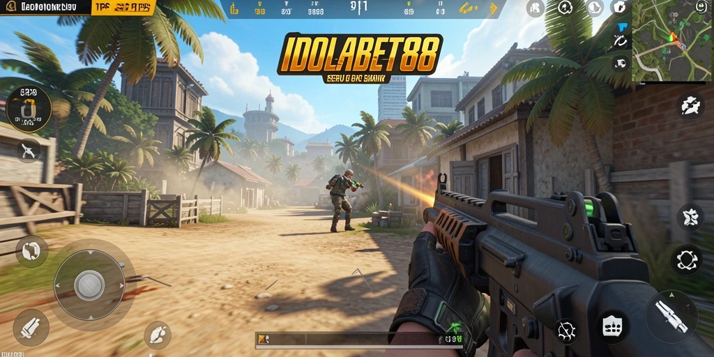 Tampilan gameplay seru dari IDOLABET88 dengan aksi tembak-menembak.