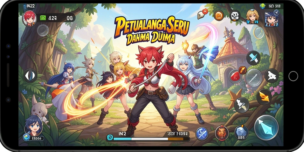 Screenshot IN22 menampilkan pertarungan seru dalam dunia Anime.