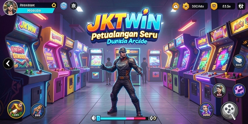 Screenshot menunjukkan aksi seru gameplay JKTWIN di layar.