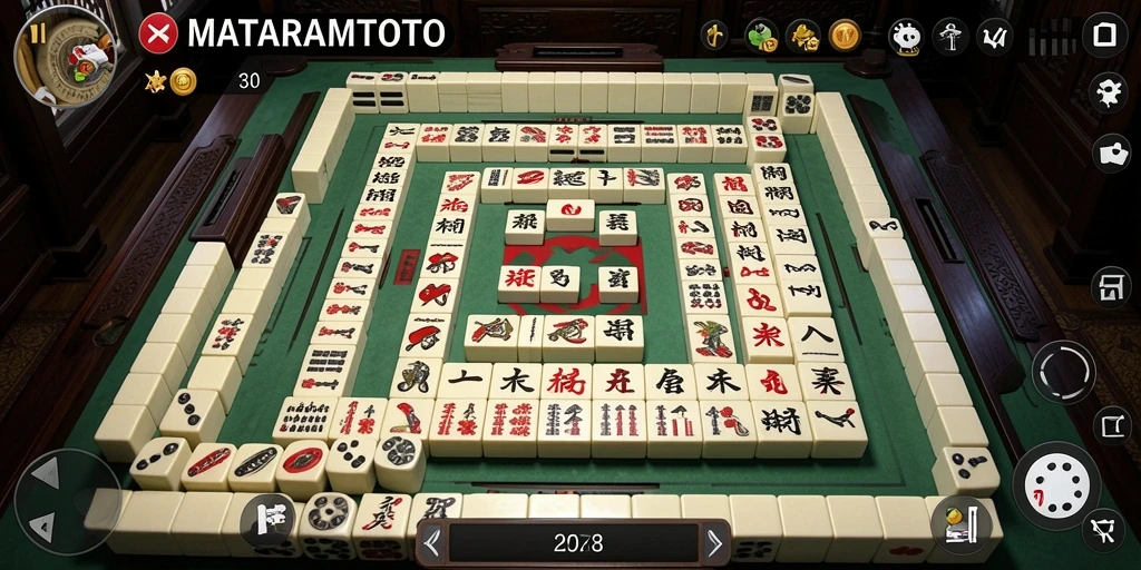 Screenshot gameplay <strong>MATARAMTOTO</strong> menampilkan aksi seru permainan Mahjong.