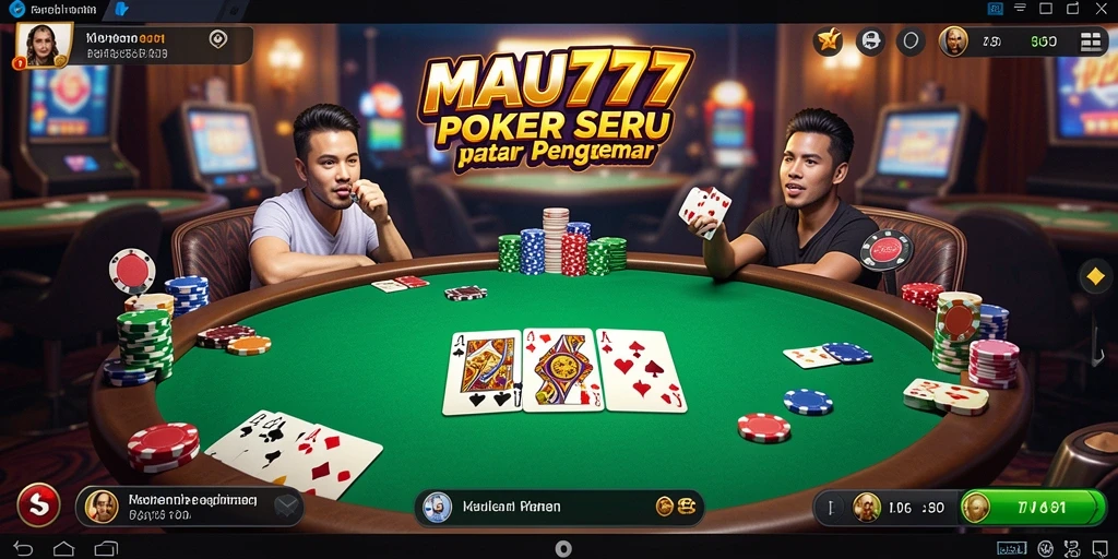 Screenshot gameplay MAU777 menampilkan keseruan permainan Poker.