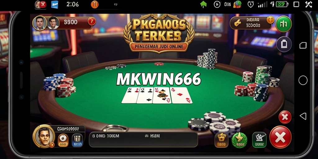 Tampilan gameplay menarik dalam MKWIN666, menghadirkan pengalaman Poker yang mendebarkan.