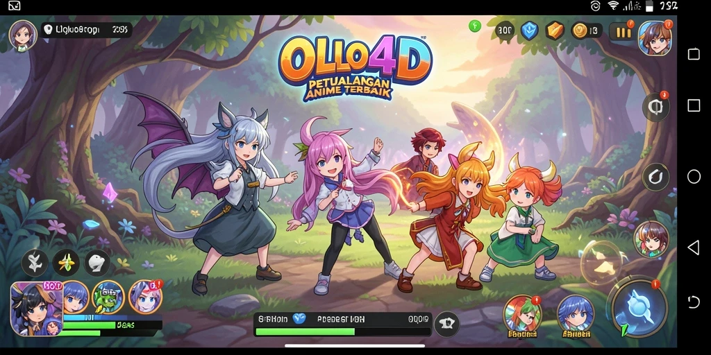Screenshot gameplay <strong>OLLO4D</strong> menampilkan petualangan seru di dunia anime.