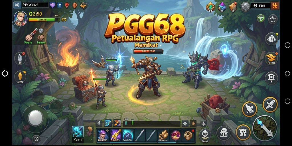 Screenshot PGG68 menunjukkan aksi seru dalam petualangan RPG.