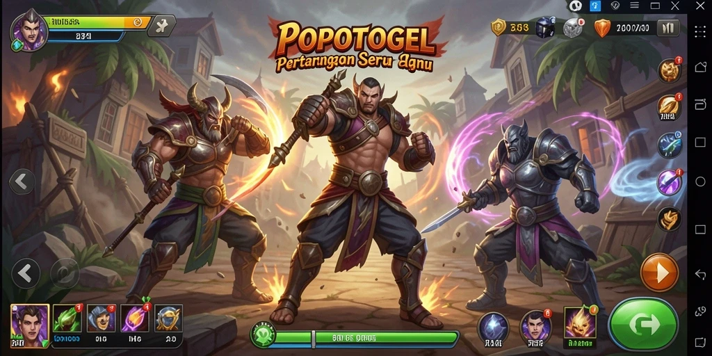 Gameplay seru dari POPOTOGEL dalam aksi Fighting.