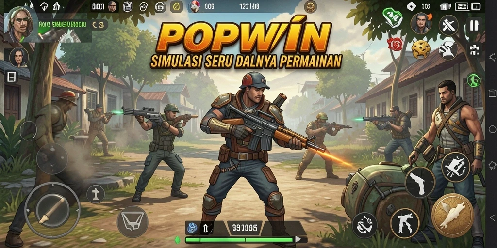 Gameplay POPWIN dengan grafis menawan dan berbagai tantangan.