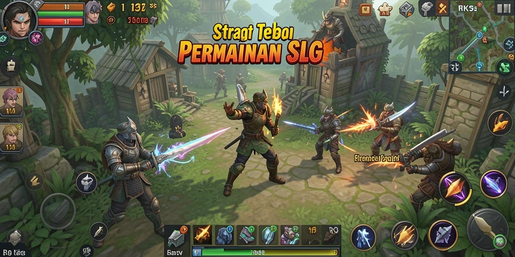 Tangkapan layar gameplay RK55 dengan aksi taktis yang dramatis.