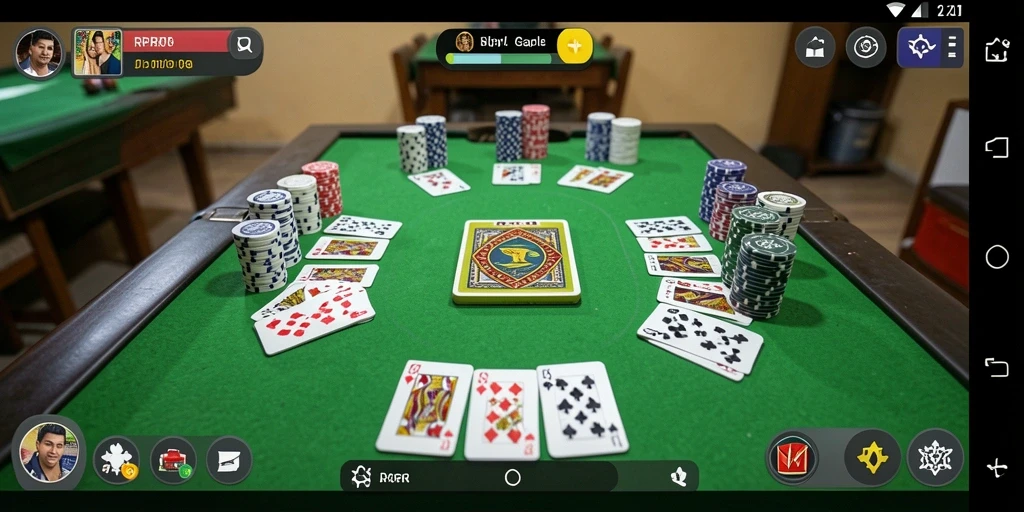 Tampilan gameplay seru dalam permainan Gaple RPRR.