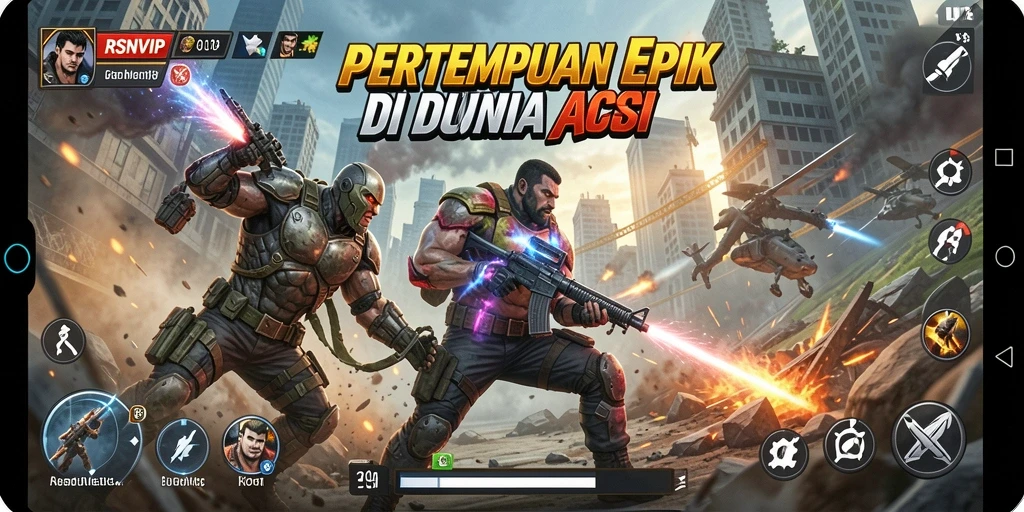 Tampilan aksi mendebarkan di RSNVIP dengan grafis yang memukau.
