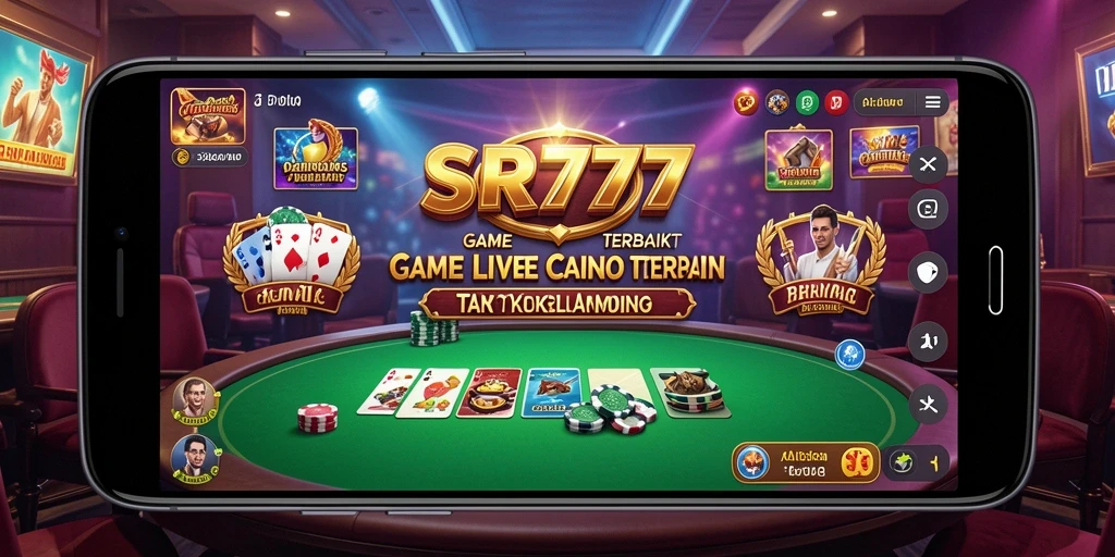 Tampilan gameplay Live Casino SR777 dengan dealer profesional dan suasana kasino yang nyata.