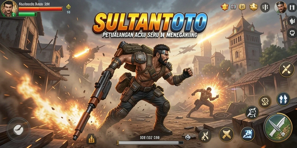 Screenshot gameplay SULTANTOTO menampilkan aksi pertarungan yang cepat.