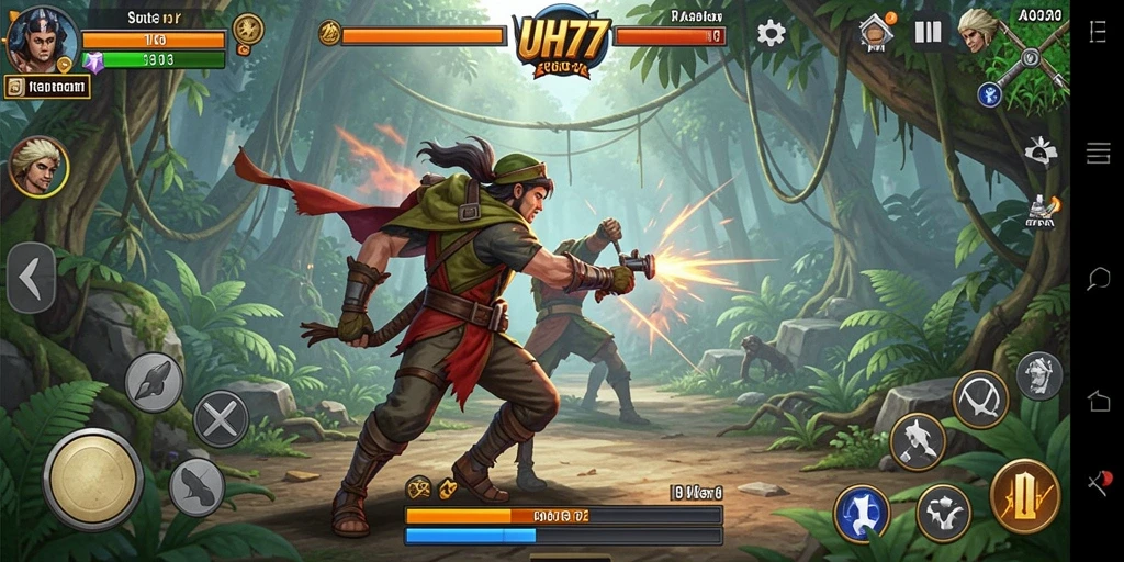 Gameplay UH77 yang menegangkan dengan pertarungan seru dan grafis menawan.